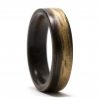 Zebrawood Lined Walnut Wood Ring