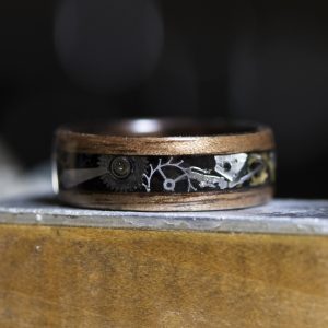 Steampunk wooden ring