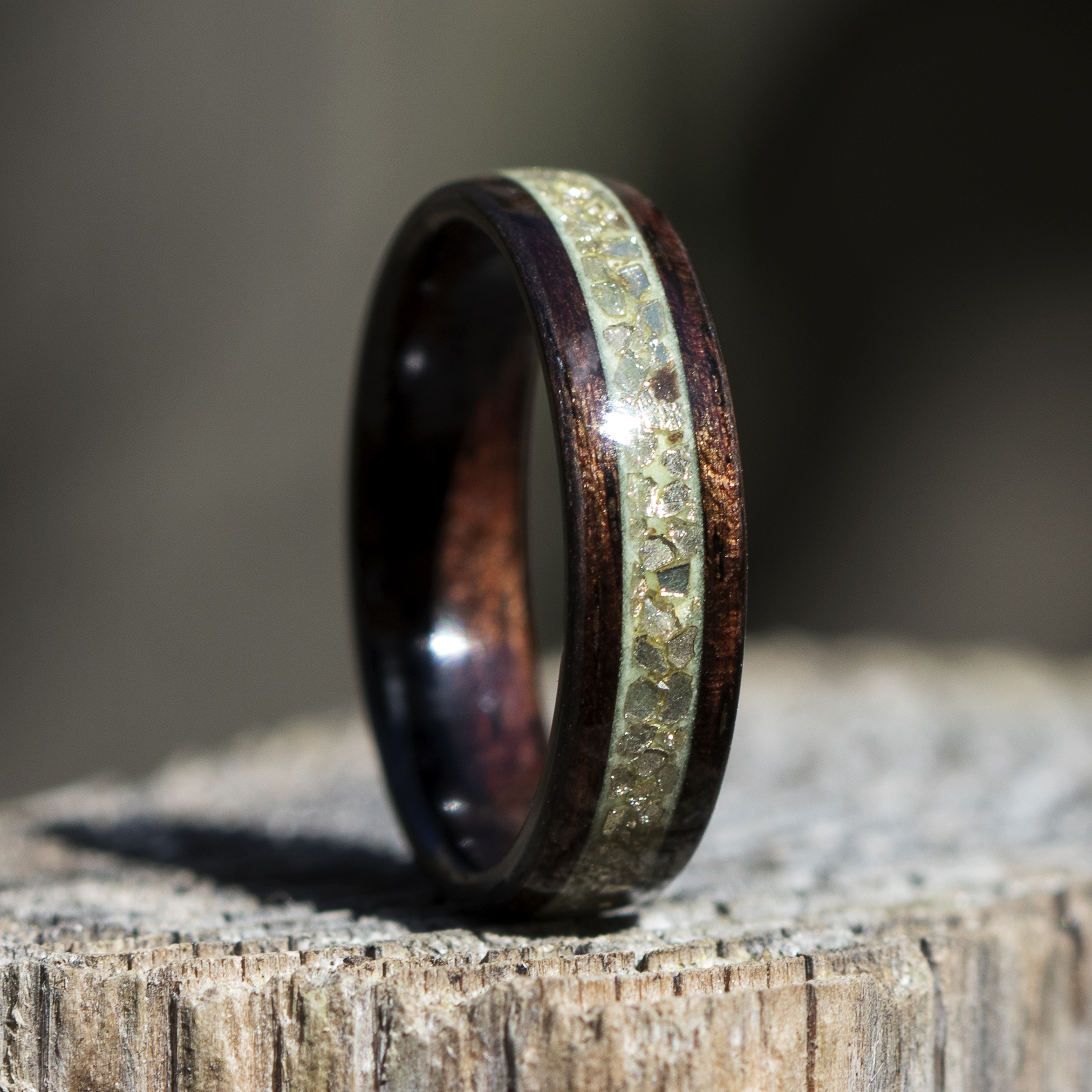 Wood Resin Ring Custom Wood Ring Unique Wooden Ring Glow Ring