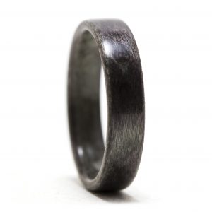 Birdseye Maple Dyed Gray Wood Ring – Size 9