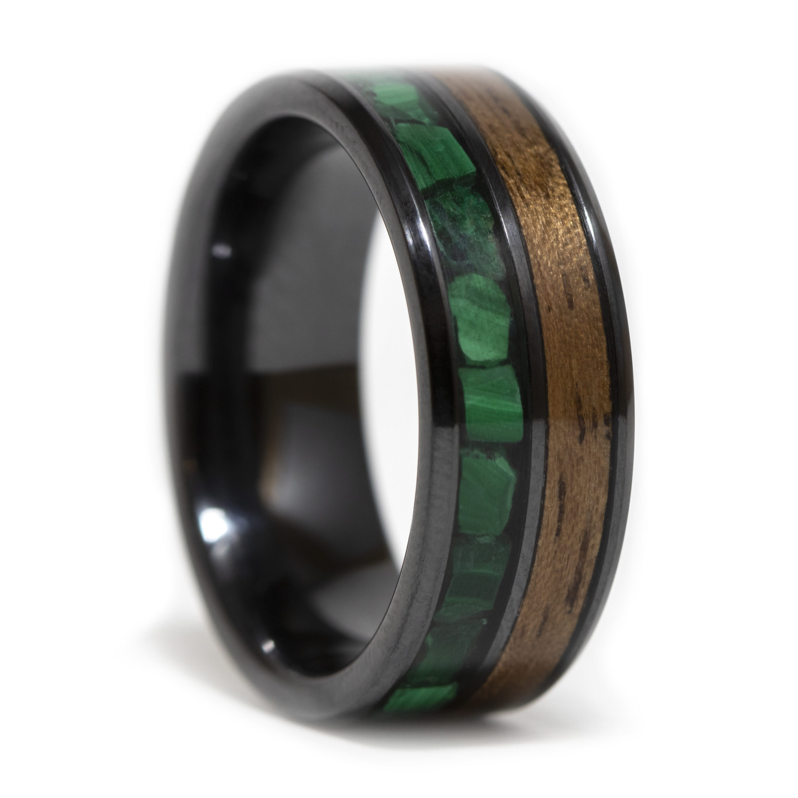 Black Ceramic Ring with Brushed Surface | Classy Men Collection